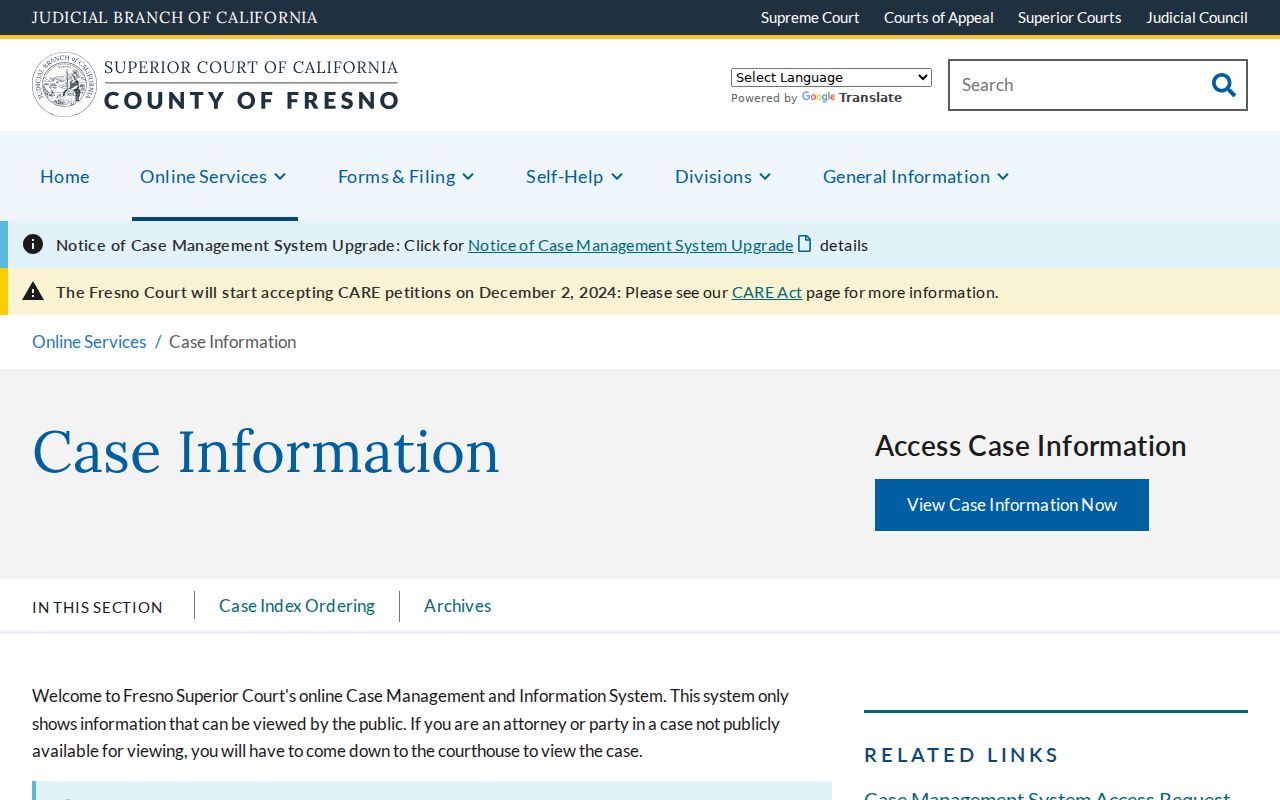 Reedley people search through Fresno Superior Court records