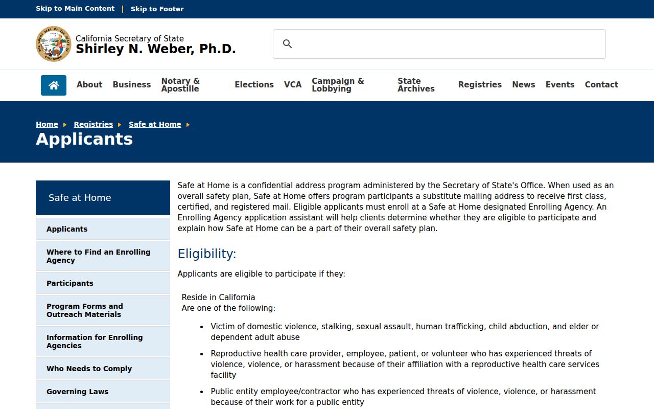 Reedley voter registration privacy route for California Safe at Home applicants